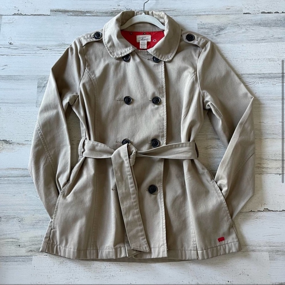 Levi’s Contemporary Classic Buttoned Short Trench Coat Khaki Medium
